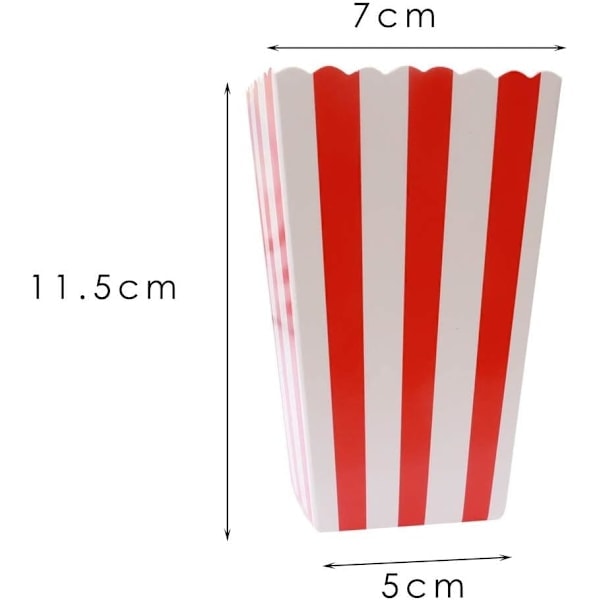 15 kpl Popcorn-laatikoita, Popcorn-pusseja Uudelleenkäytettävä Popcorn-ämpäri Popcorn Suosikkilaatikot Elokuva-iltaan, Juhliin, Syntymäpäivään (11,4 cm Korkea x 6,9 cm Neliö)