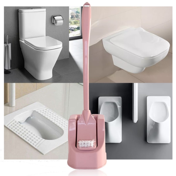 Toalettborste Toalettborste och hållare， Set Toalettskålrengöringsborste, samling av badrumstillbehör