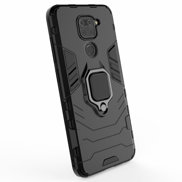 Xiaomi Redmi Note 9 - Hybrid Ring Cover - Sort Black Svart