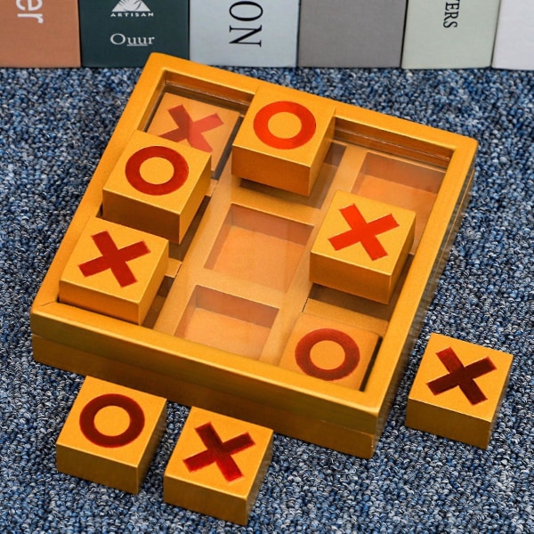 Tic Tac Toe pedagogisk leksak pussel brädspel barn pedagogiska leksaker set