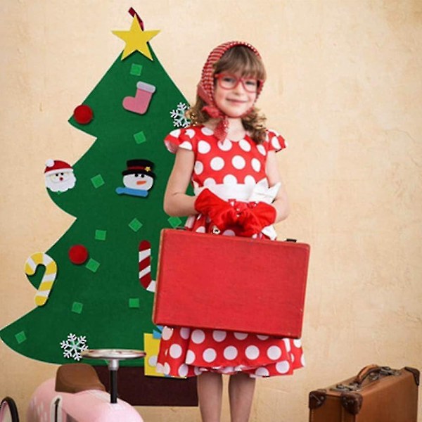 Filt Julgran Julgransdekoration Filt Jul Diy Dekoration Julgran Barnprydnader Julgåvor För Filt Julgran,dörr