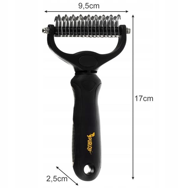 Dog Comb / Cat Comb - Comb for dogs & cats Svart black