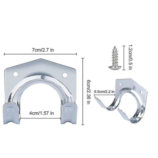 Työkalun ripustuskoukut, varastokoukut ripustamiseen varastoon, autotalliin, varastoon, puutarhaan, työkalujen varastointiin varaston seinäkoukut, autotallin koukut (1 sarja (5 kpl))