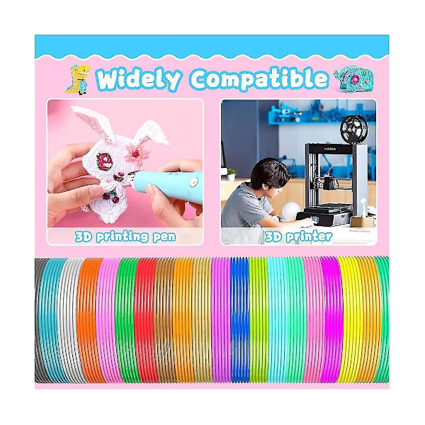 3D-printpen PCL-filament refills 1,75 mm, 30-pak Rand