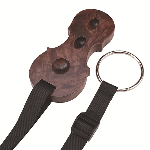 Hårdttræ Cello Endpin Skridsikker Stop Holder Hvile Anker Beskytter Pad Cello Form Sort Valnød Farve