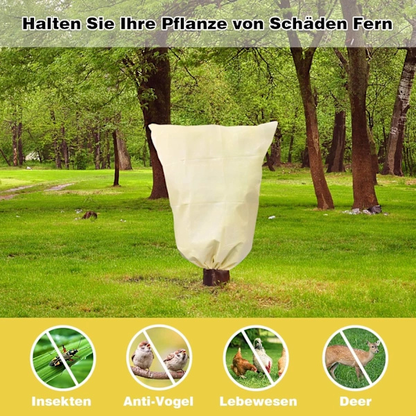 Vinterbeskyttelse til planter - Rivfast - 100 x 80 cm - Beige[CO]