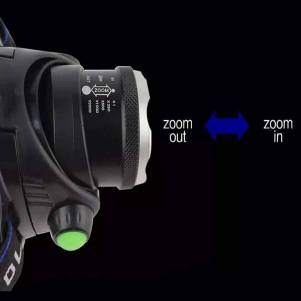 Headlamp 1800 lumen with adjustable focus & zoom 304