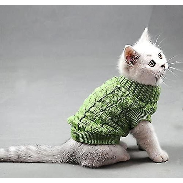 Pet Cat Sweater Kitten Kläder För Katter Små Hundar, Turtleneck Cat Kläder Pullover Mjuk Varm, Passar Kitty