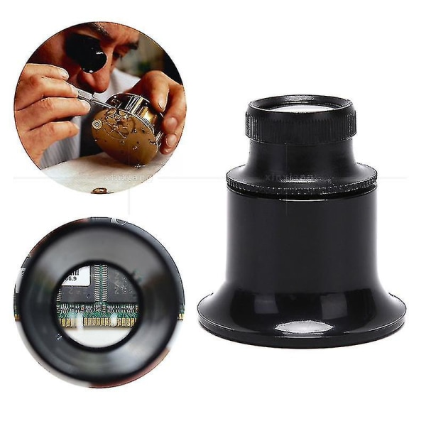 20x Watchmaker Magnifying Glass, Jeweler Inspection Lens Jewelery Loupe For Stamp