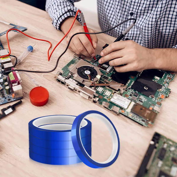 Rullar värmebeständig tejp 10mm PET sublimering värmetejp värmeöverföringstejp värmepresstejp för DIY sömnad elektronisk produkt