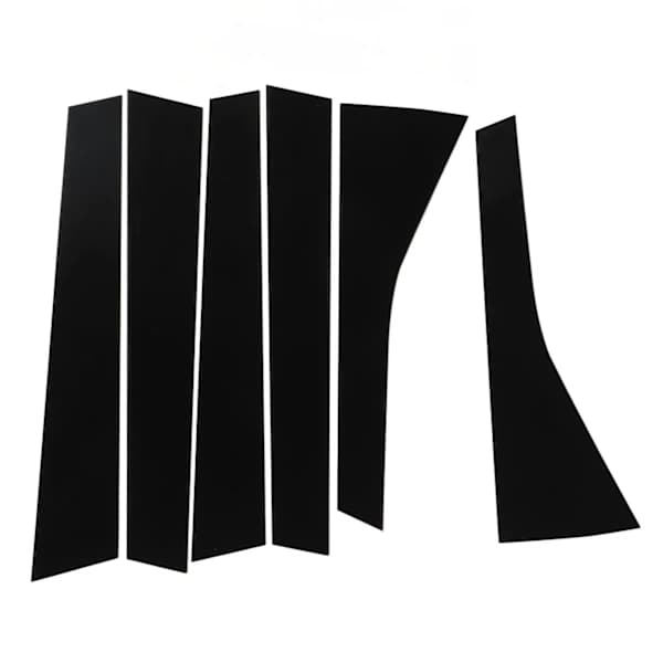 6 stk. Blank Sort Vinduesstolpe Trim Erstatning til JAZZ 2008-2013[co]