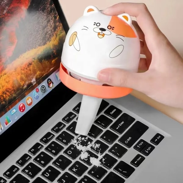 Mini Bordstøvsuger Bærbar Desktop Hjørne Støvsuger Lille Sød Støvsuger (Hamster)