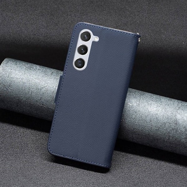 Samsung Galaxy S23 Skal Litchi Shark Mörkblå
