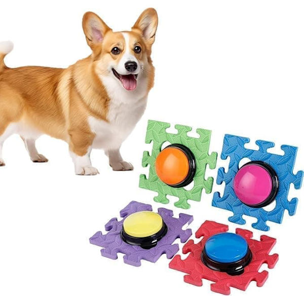 4-pack Talking Buttons for Dog & Cat, Dog Training
