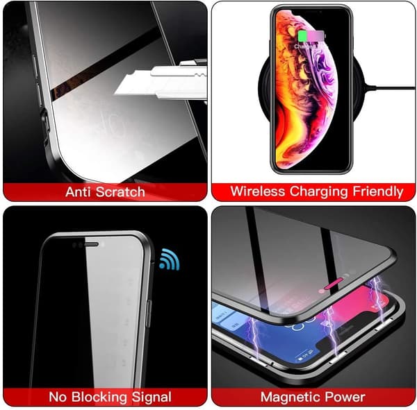 Privacy magnetisk etui til iPhone 12 | grøn