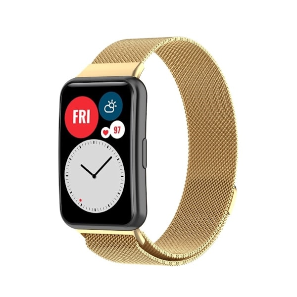 Milanese Loop Metalliranneke Huawei Watch Fit - Kulta Gold Kulta