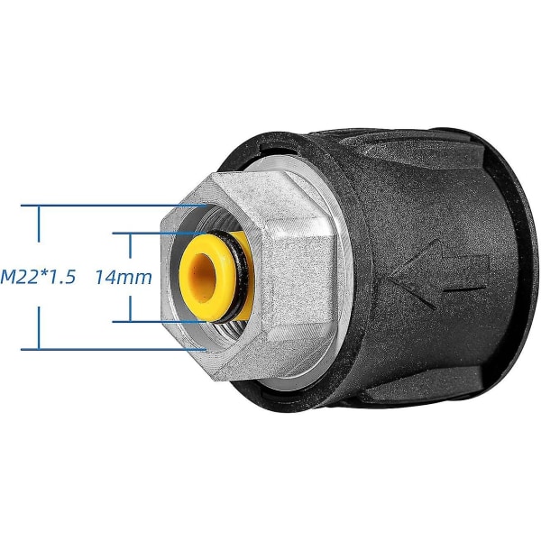 Korkeapainepesurin pikaliitinliitäntäliitin A M22 14 mm letkun sovitinliitin Karcher-pesurille Krcher