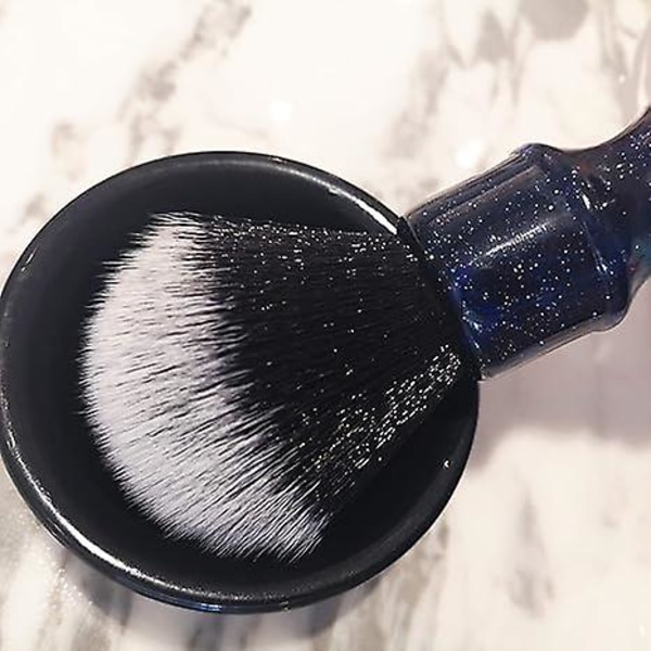 Lyxig syntetisk rakkniv med estetiskt handtag i harts, 24 mm extra tät knut blå 12*3,5 cm