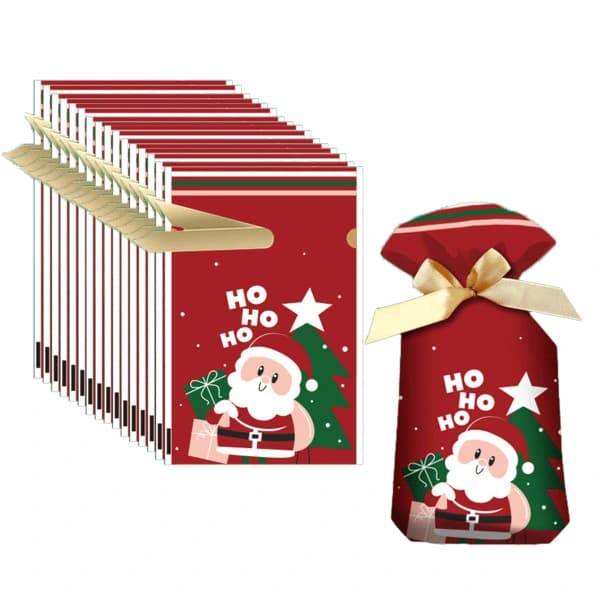 50 st julklappspåsar jul satin dragsko presentpåsar[co]
