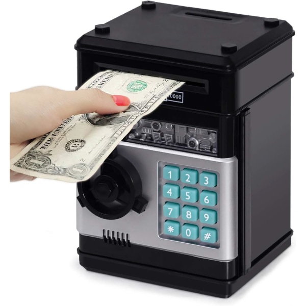 Sparbössa för barn i åldrarna 3-12 år, Elektronisk uttagsautomat Pengarsäker för barn Spargris för pojkar Flickor Uttagsautomat Lösenord Money Safe Savings Money Box