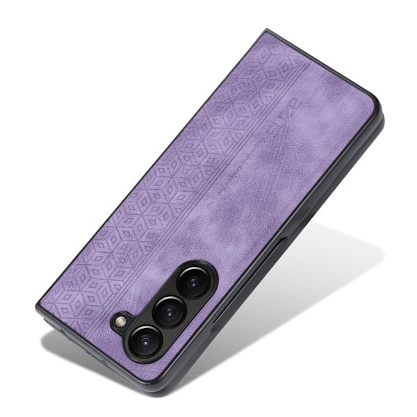AZNS Galaxy Z Fold 5 Skal Med Tryck Lila