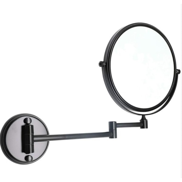 Foldable Bathroom Mirror with Extendable Feature - Black, 1 pc