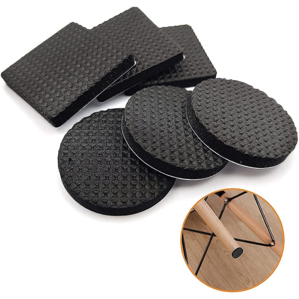 60 Pieces Non-slip Rubber Pads, Rubber Feet Self-adhesive Furniture Protector Pads, Protective Pads For Wooden Floor, Table, Chair, Bed Legs