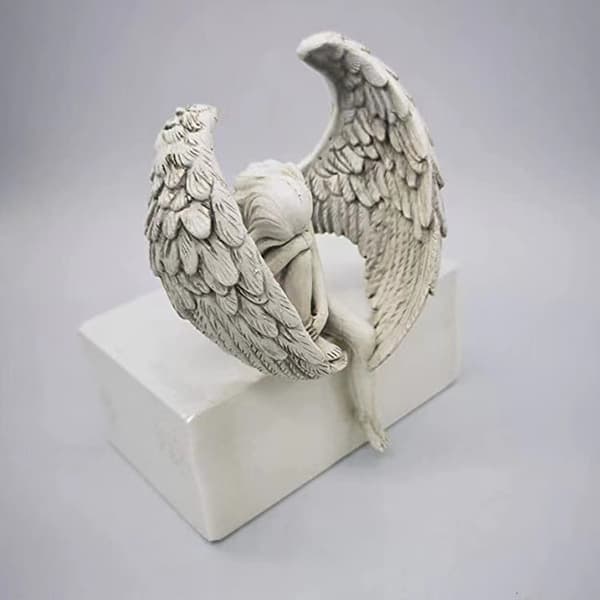 Fødselsengelskulptur Kreativ skulpturpynt Englestatuepynt