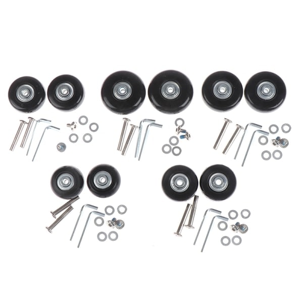 OD 45 mm Matkalaukun pyöränvaihtosarja Akselit De Musta 45MM