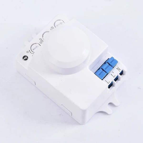 Mikrobølgerørelsessensor 5.8ghz Hf 220v Led 360 Grader Radar Kropsdetektor Hvid 1PC