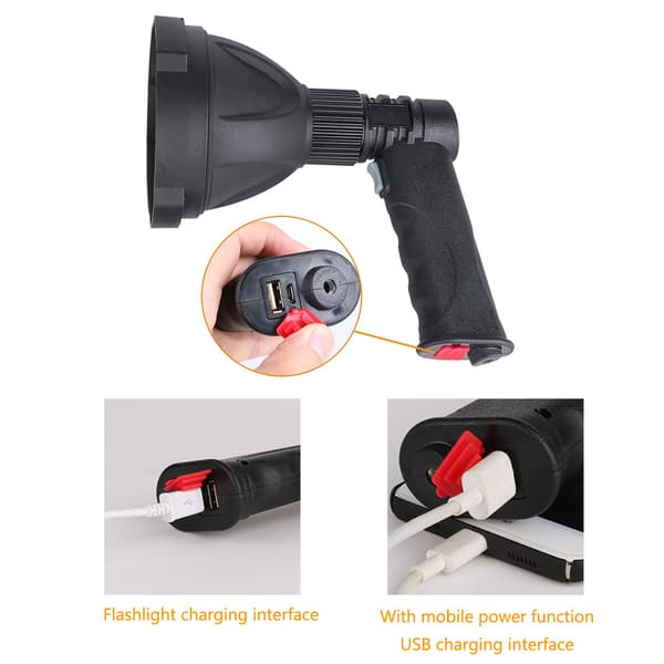 Portable LED Headlamp USB Rechargeable Flashlight for Camping Hunting