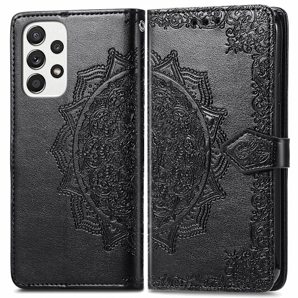 Samsung Galaxy A53 5G Fodral Mandala Läder Svart