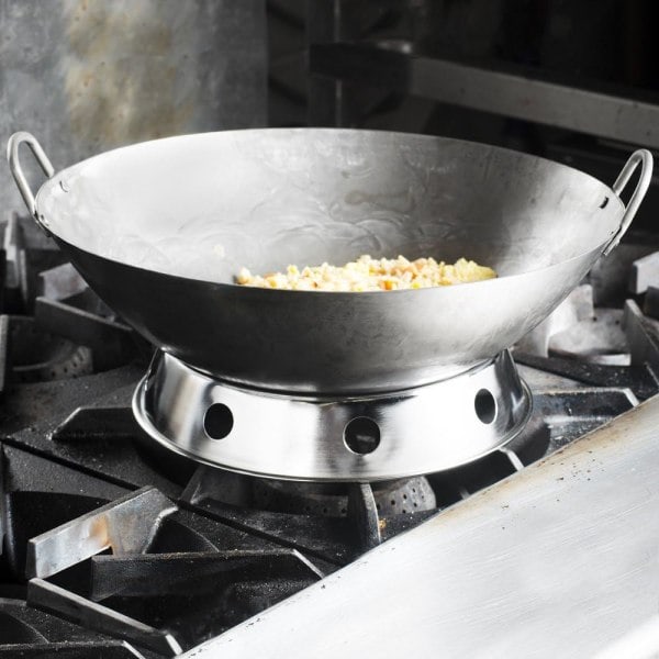 Wokring i pläterat stål, 8 1/4 tum, vändbar storlek