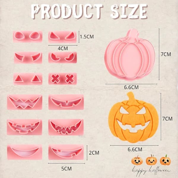Halloween kakformar - 13 st set med utbytbara uttryck[CO]