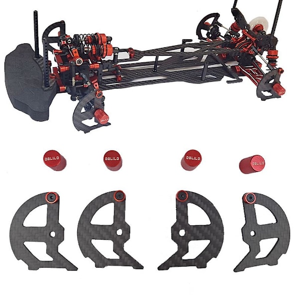 Kulfiber Rc Bilhjul Dæk Balanceværktøj M4 Møtrik Til 1/8 1/10 1/12 Off-road Buggy Drift On-road T