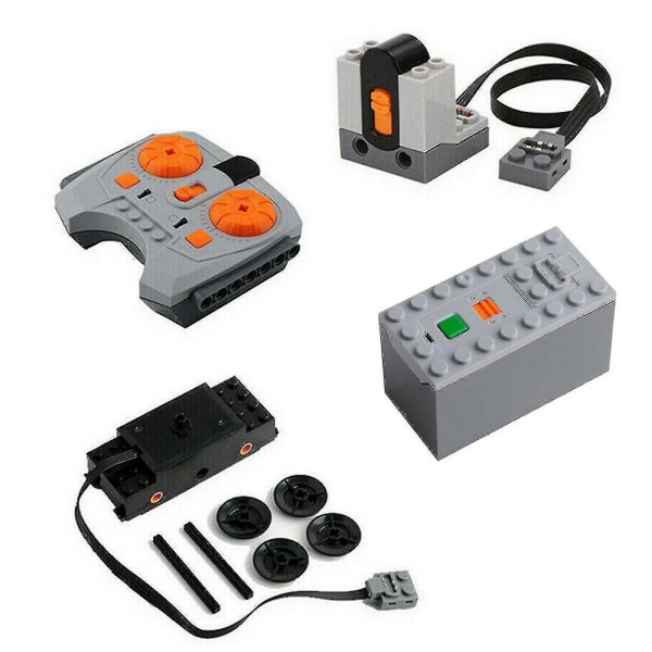 4pcs Technic Power Functions Battery Box Train Motor Receiver Remote Bundle Lot