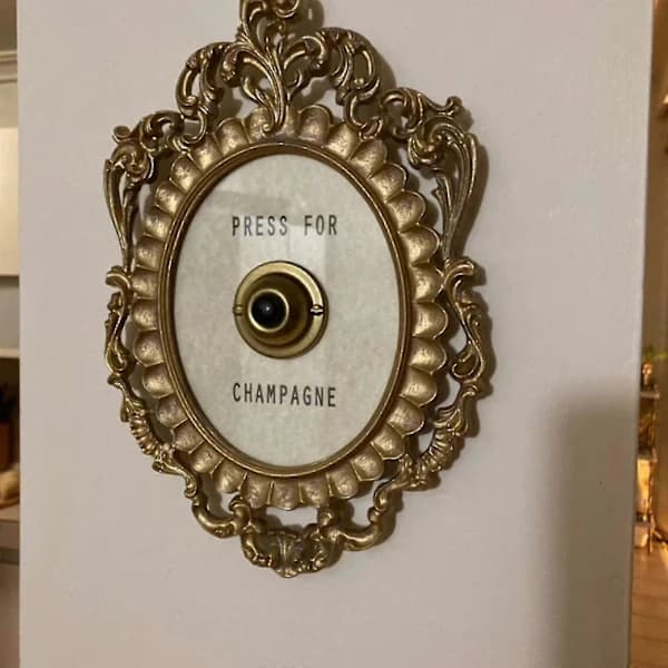 Ring Mini Press För Champagne -nappi, Tryck För Champagne Dörr Ringklocka Deko[co]