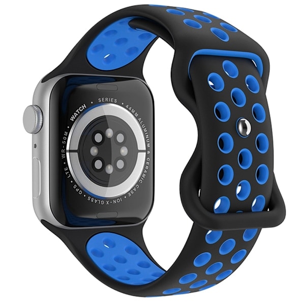 Sportsarmbånd Dual-Color Apple Watch 42/44/45/49 mm (M/L) Sort/Blå