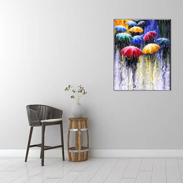 Diamantmålning / Dekorativ målning DIY 5D-30x40cm regn - rea