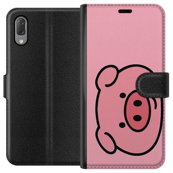 Sony Xperia L3 Lompakkokotelo Kawaii Piggy