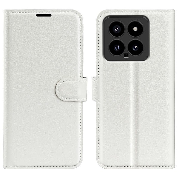 Xiaomi 14 Etui Litchi Læder Hvid