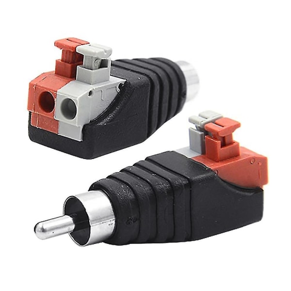 1 Pari Universaali Kaiutinjohto Kaapeli Audio Uros Rca Jack Liitin Adapteri-YNP