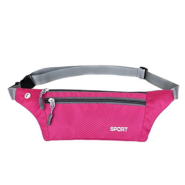 Fanny Pack | Unisex | Water Resistant | Double Pocket with Zippers. Blå