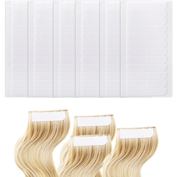 Tape Extensions Lim, 1 ark/144 stk Erstatningstape, Limstrimler, Tape, Extensions, for Hårforlengelser, Hårklemmer (Hvit)_RY