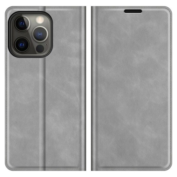 iPhone 13 Pro - Skin Touch Flip -kotelo - Harmaa