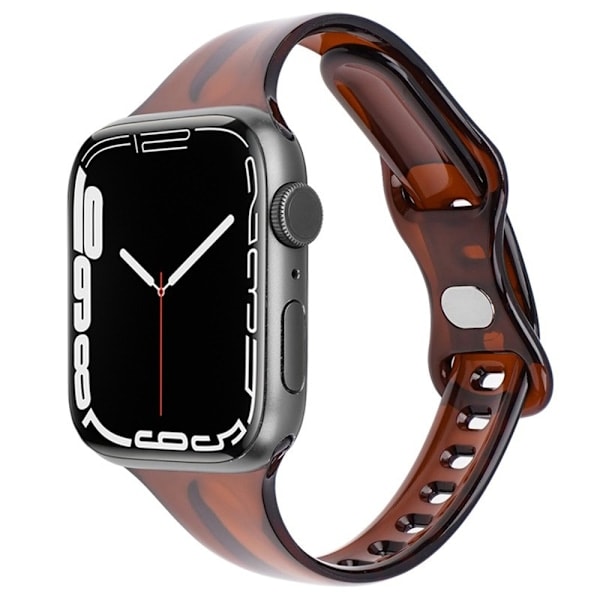 Apple Watch 42/44/45/49mm CrystalFlex TPU -ranneke Ruskea
