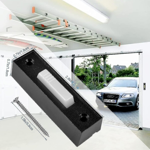 2 stk Universal Garasjeportåpner Bryter 41a4166 Lighted Veggmontert Trykknapp Svart Finish Med
