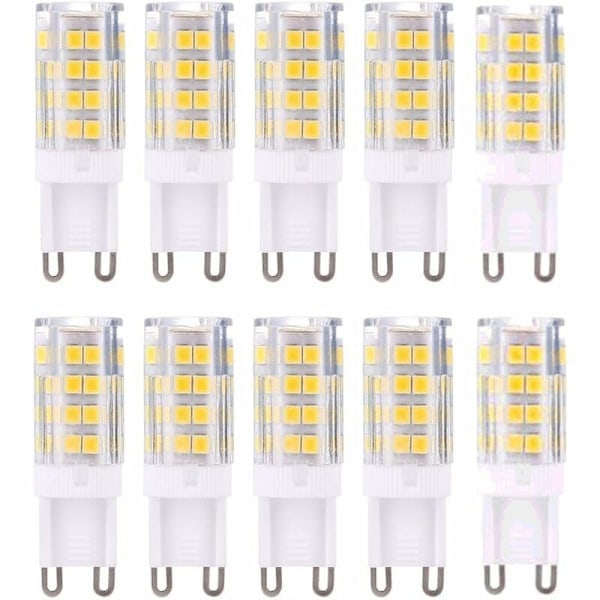 G9 LED-lampor, varmvit 3000K 5W G9 LED-lampa motsvarande 40 W halogenlampor 420 lumen ej dimbar, 10-pack [Energiklass A+]