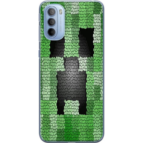 Motorola Moto G31 Läpinäkyvä Kuori Creeper / Minecraft
