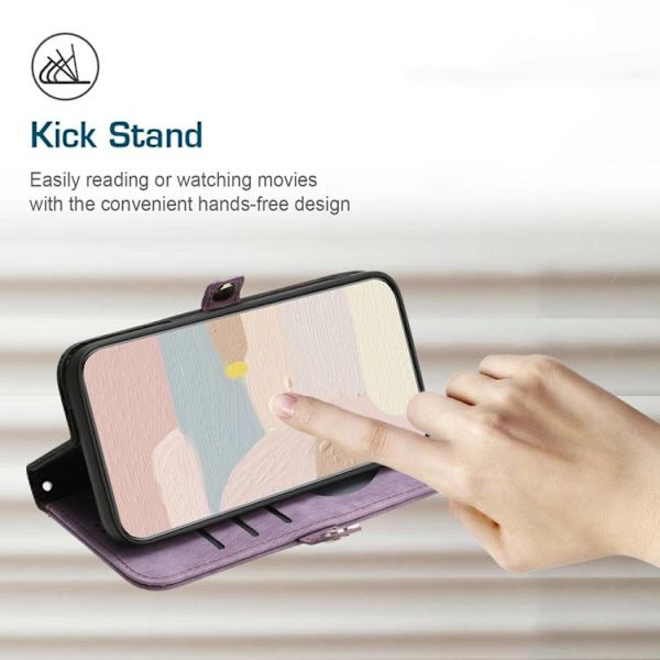 Samsung Galaxy S26 5G Case with Side Buckle Double Fold Handle - Leather Case